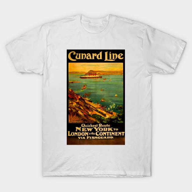 Vintage Travel - Fishguard T-Shirt by Culturio